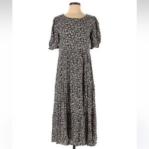 Aerie Floral Black Dress